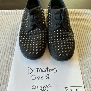 Women’s Dr. Martens Black Studded Lace-Up Shoes